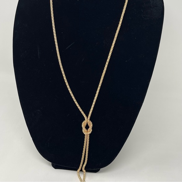 SET! Paparazzi Gold Chain Knot Necklace and matching Circle hook earrings - Picture 3 of 7